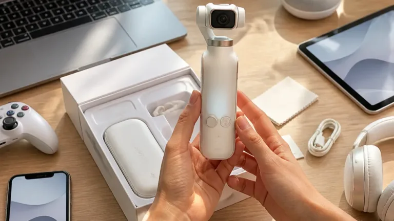 DJI Osmo Pocket 4P in bianco perla: caratteristiche, dimensioni e cosa c’è nella confezione